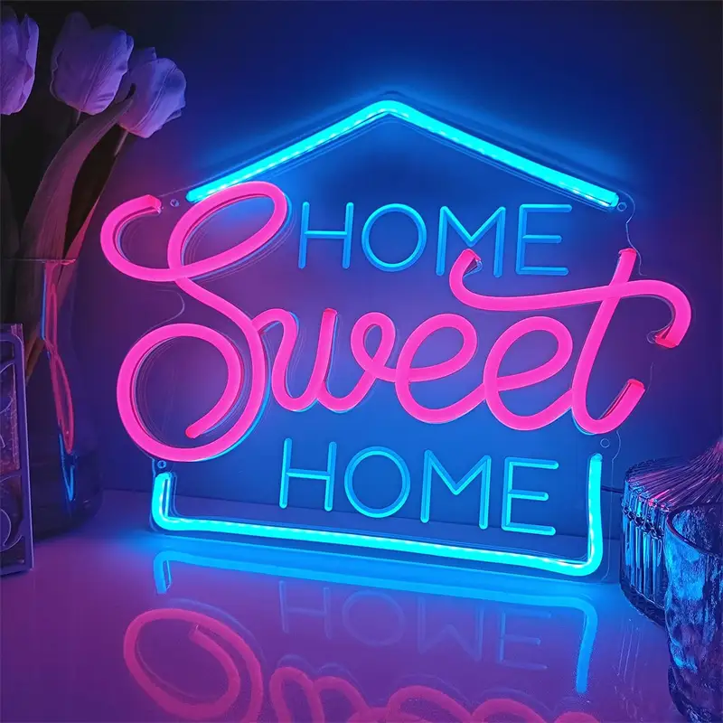 Wholesale Free Design Custom Made Flexural Silicone Strip Sweet Home Neon Sign Light for Home Decor 1