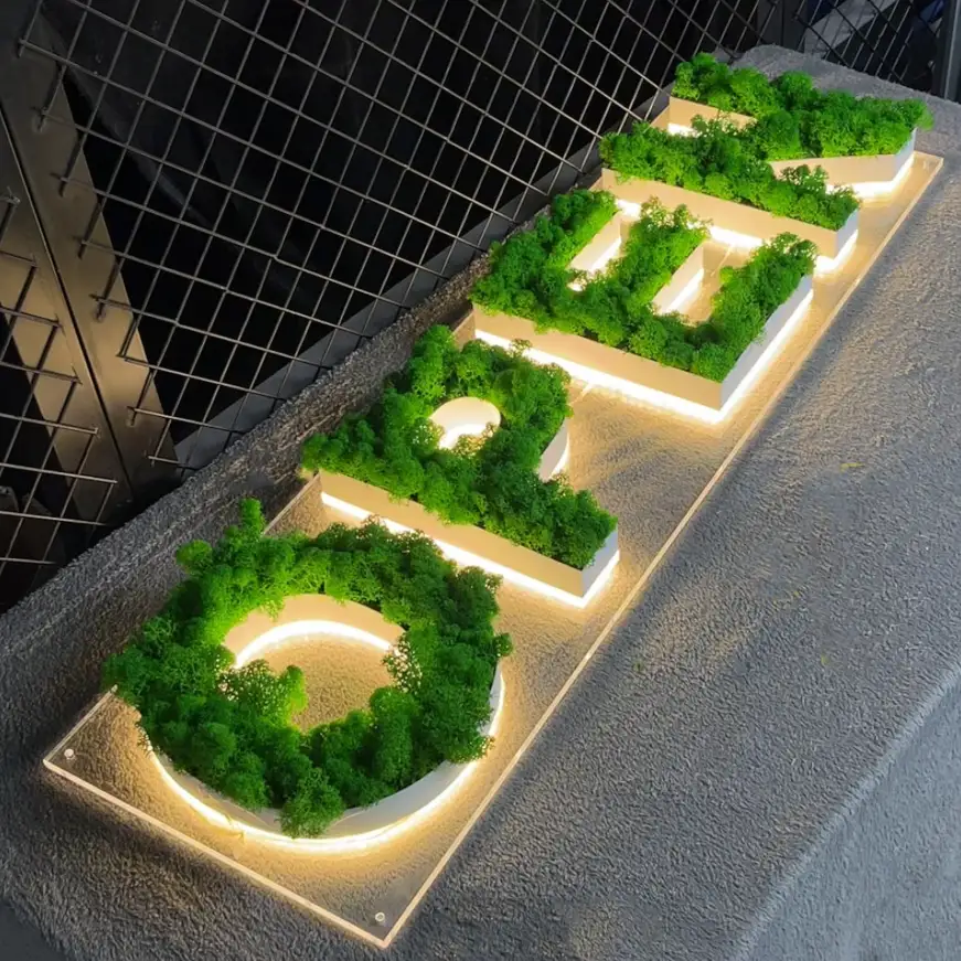 Customized Bulk LED Light Sign for Home Garden Use - Illuminated Backlit Sign Box 1