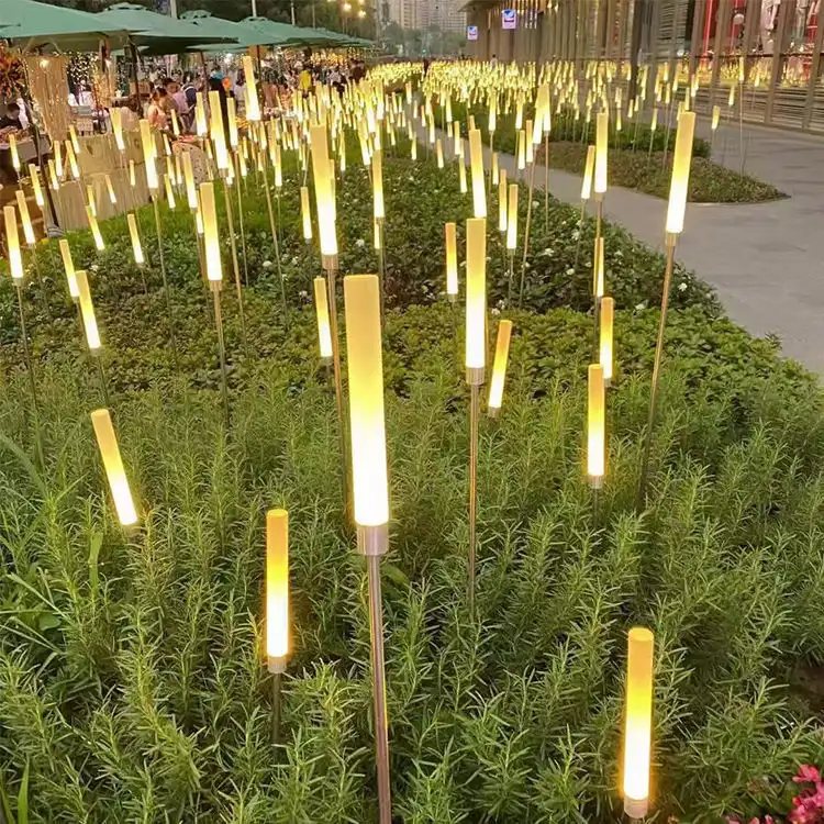 Customized Solar LED Reed Stick Light Acrylic Tube Waterproof Outdoor Pathway Lighting 1