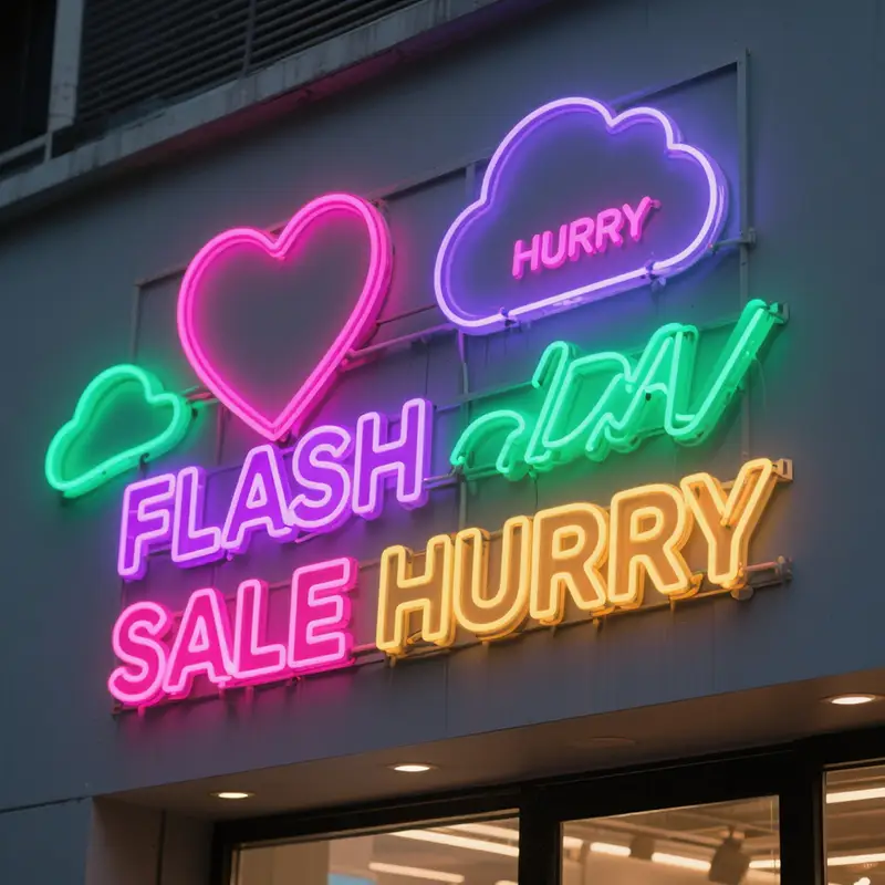 Tailor Made Colorful Pop-up Shop Waterproof Neon Wall Signboard for Outdoor Usage 1