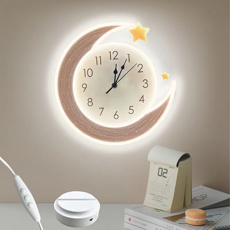Customized Neon LED Light Clock with Soft Indoor Lighting 1