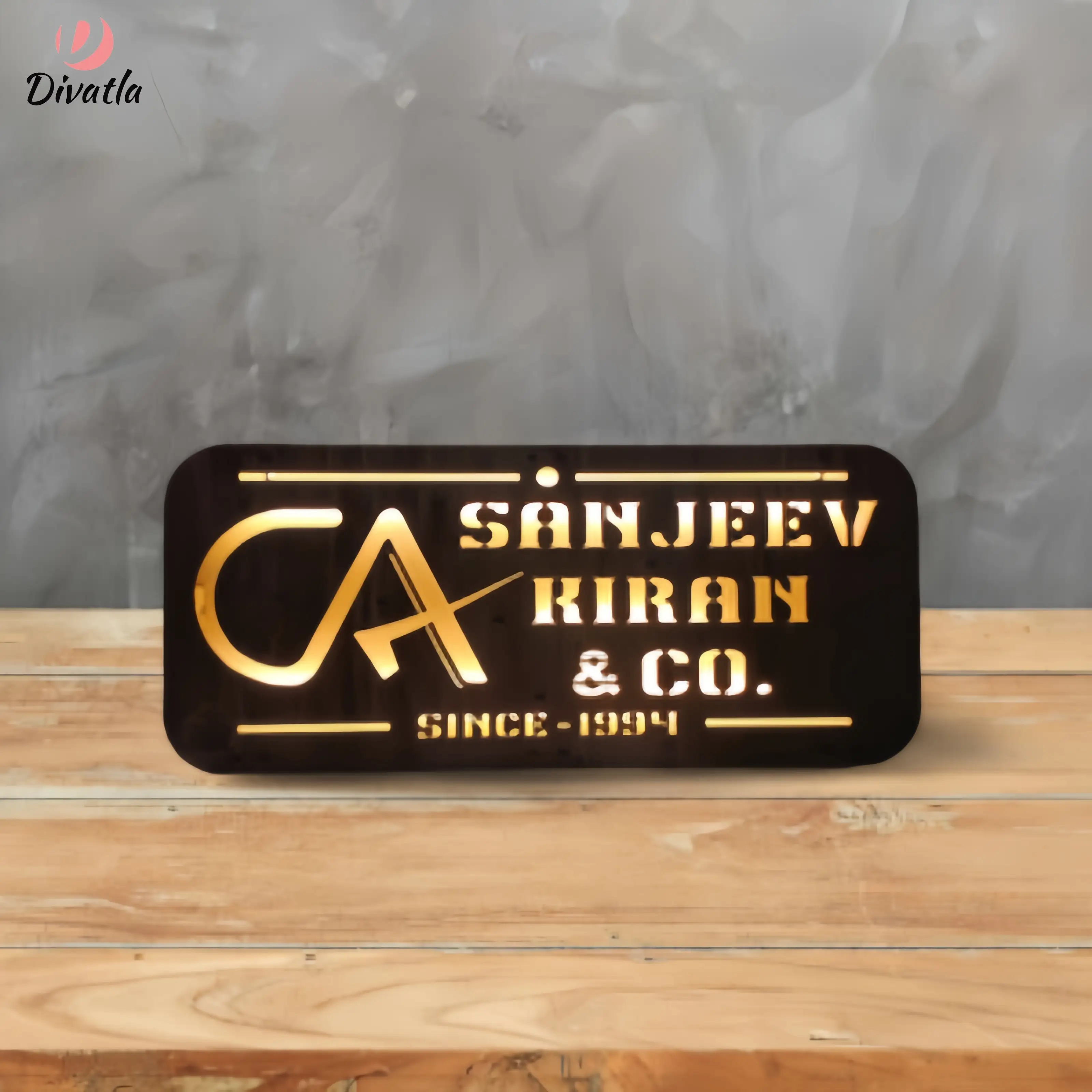 Customized LED Neon Nameplate Sign | Company Display Signage 1