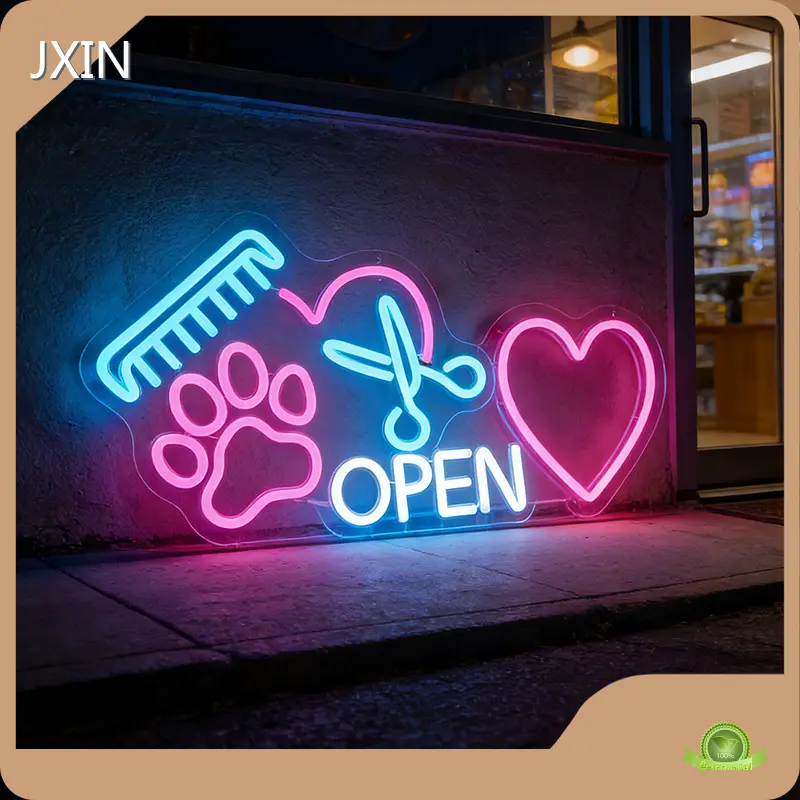 JXIN Neon Light Wall Clock Factory 1